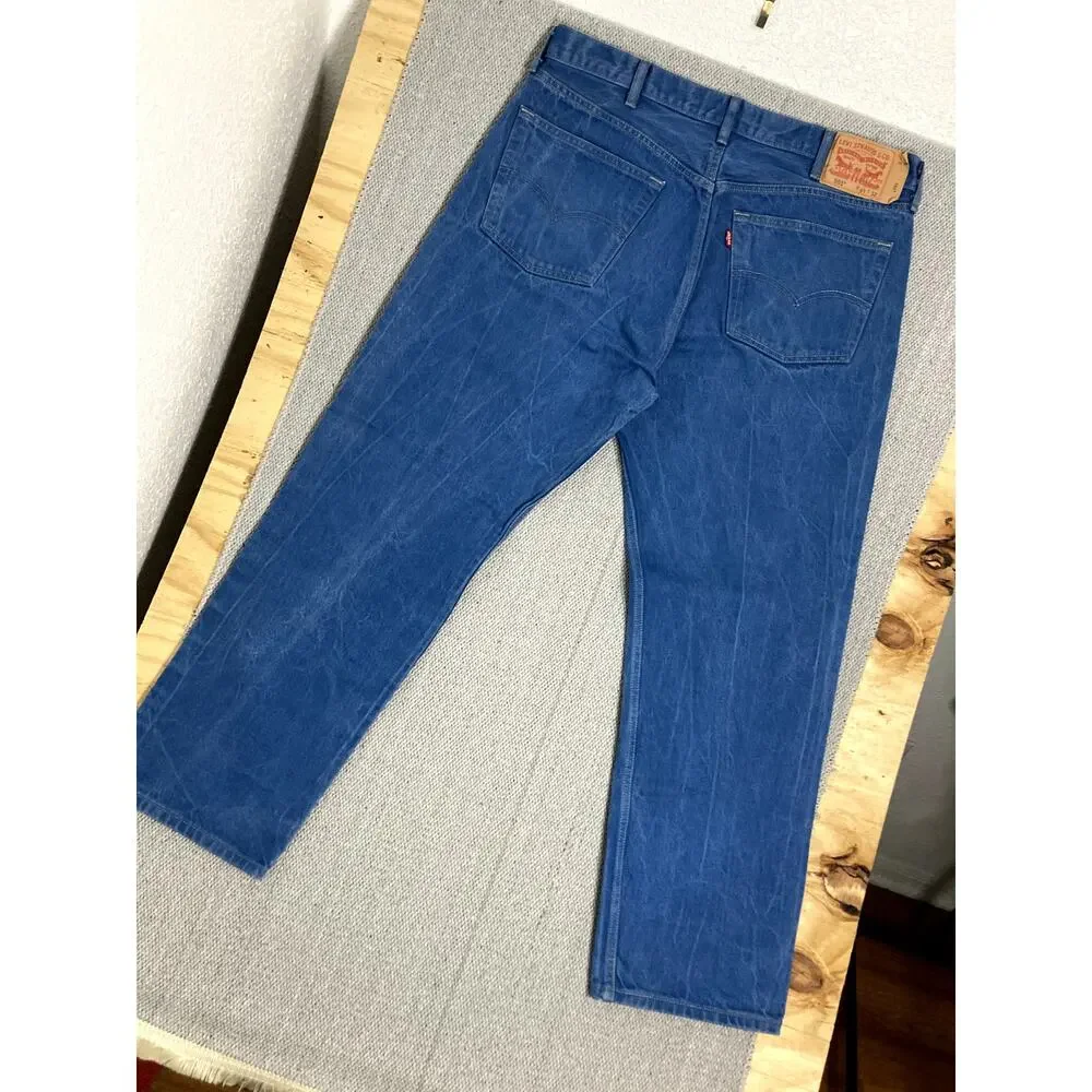 Levi's 501 XX Jeans Mens 40X30 Ice Blue Marbled Regular Straight Button‎ Fly